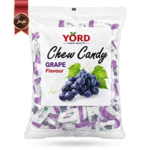 تافی جویدنی یورد YORD مدل انگور چوی کندی Chew Candy Grape وزن 200 گرم (اورجینال)