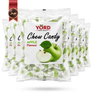 6 بسته تافی جویدنی یورد YORD مدل سیب چوی کندی Chew Candy Apple وزن 200 گرم (اورجینال)